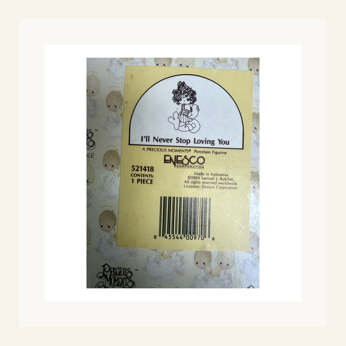 Precious Moments #521418 original box label