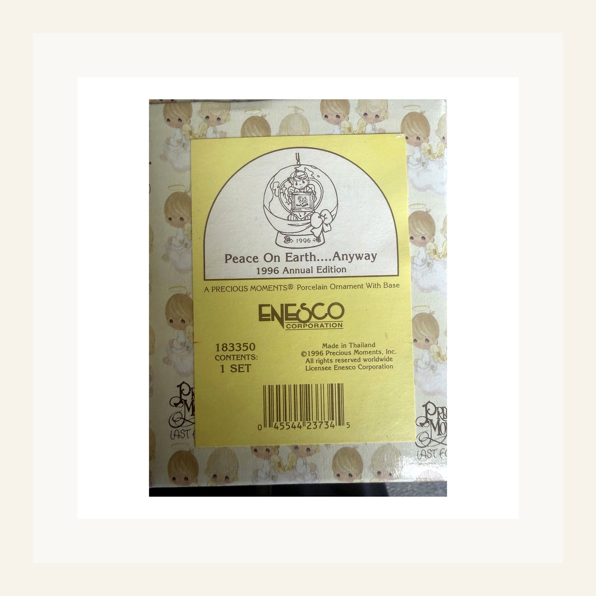 Precious Moments #183350 original box label Unit A