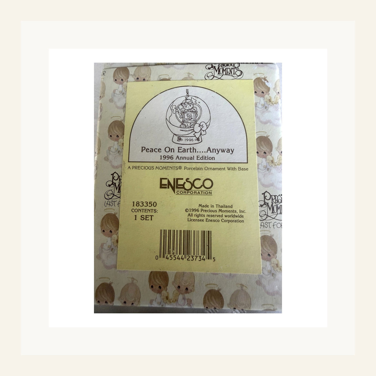 Precious Moments #183350 original box label Unit B