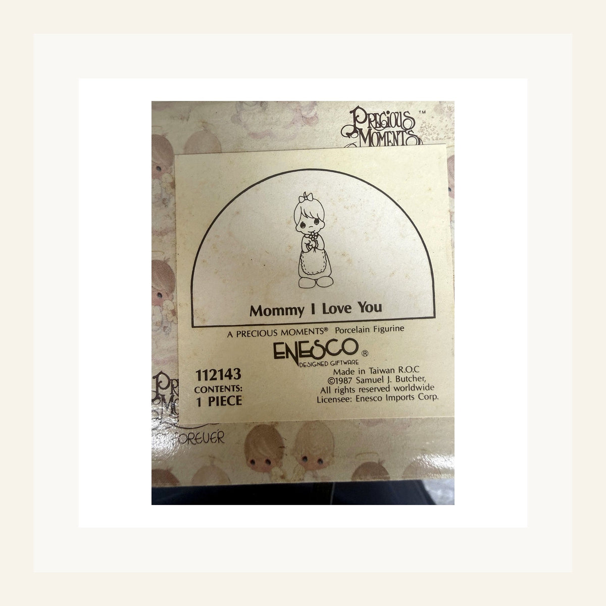 Precious Moments Mommy I Love You Girl #112143 original box label